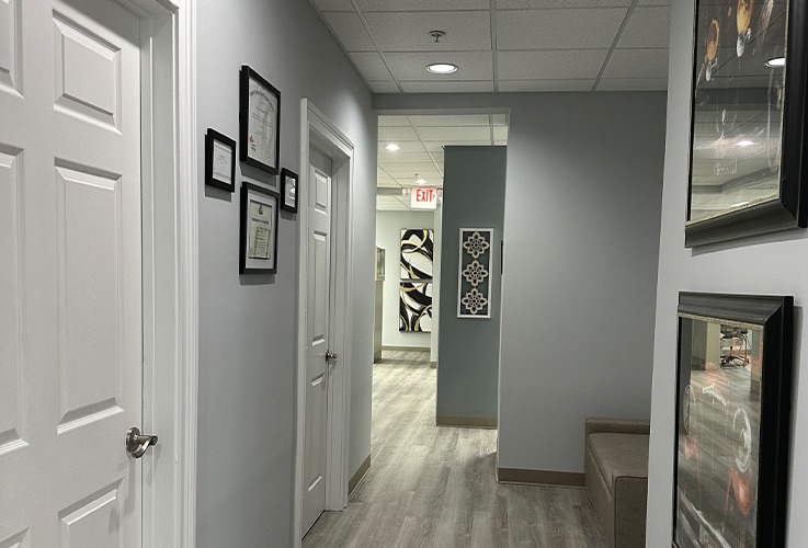 High tech dental exam room
