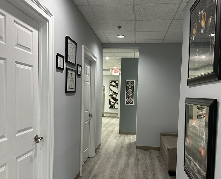 Hallway in dental office