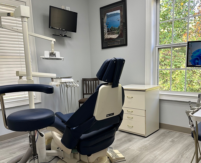 High tech dental exam room